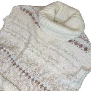 Free People Sweater Women’s S Sleeveless Layers Fall Winter Chunky Turtleneck